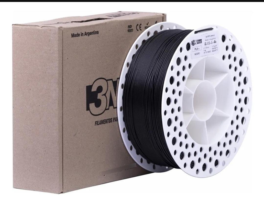 Rollo de filamento PLA Negro Premium 1kg - Punto Filamento